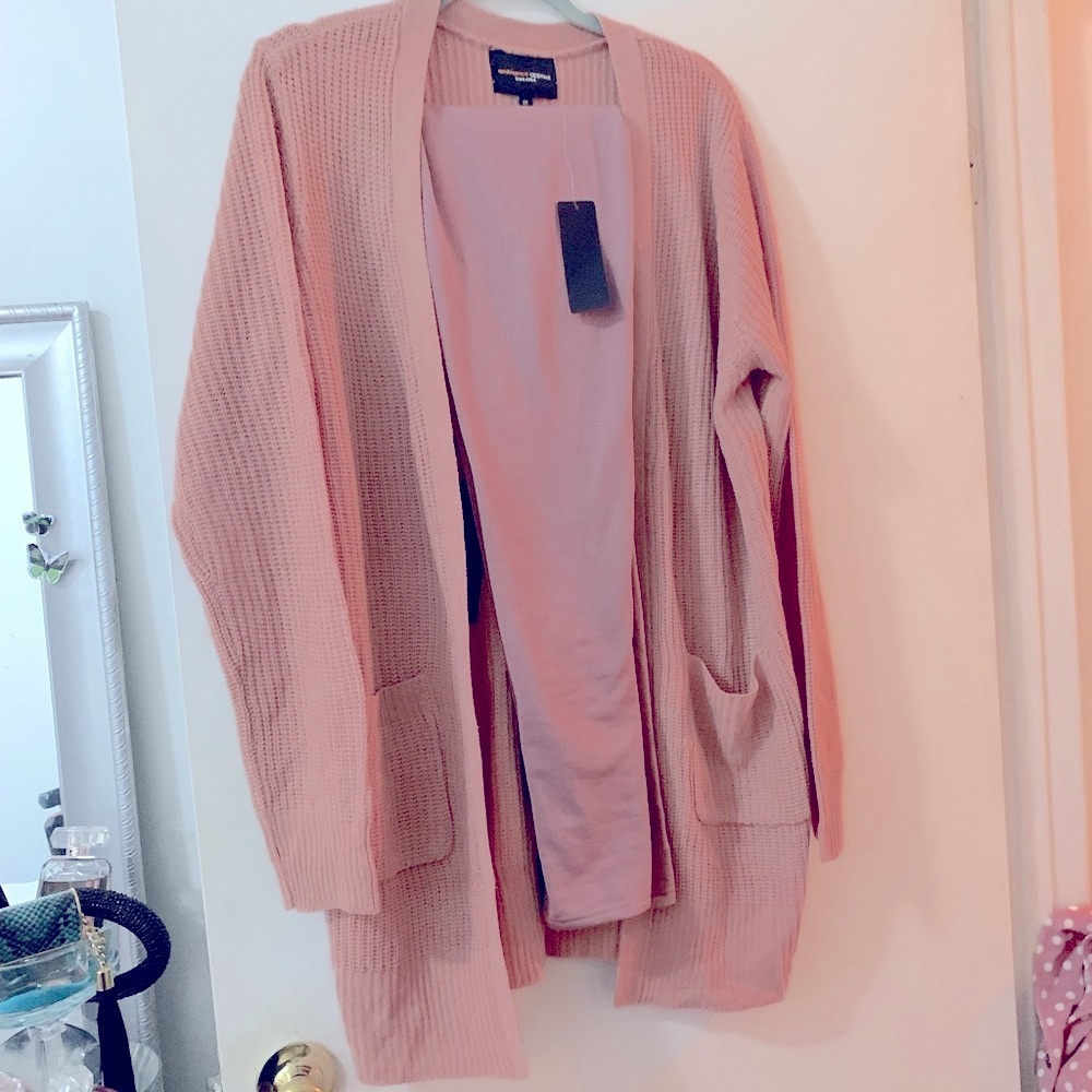 Mauve cardigan sweater size 2x new with tag leggings sold separately